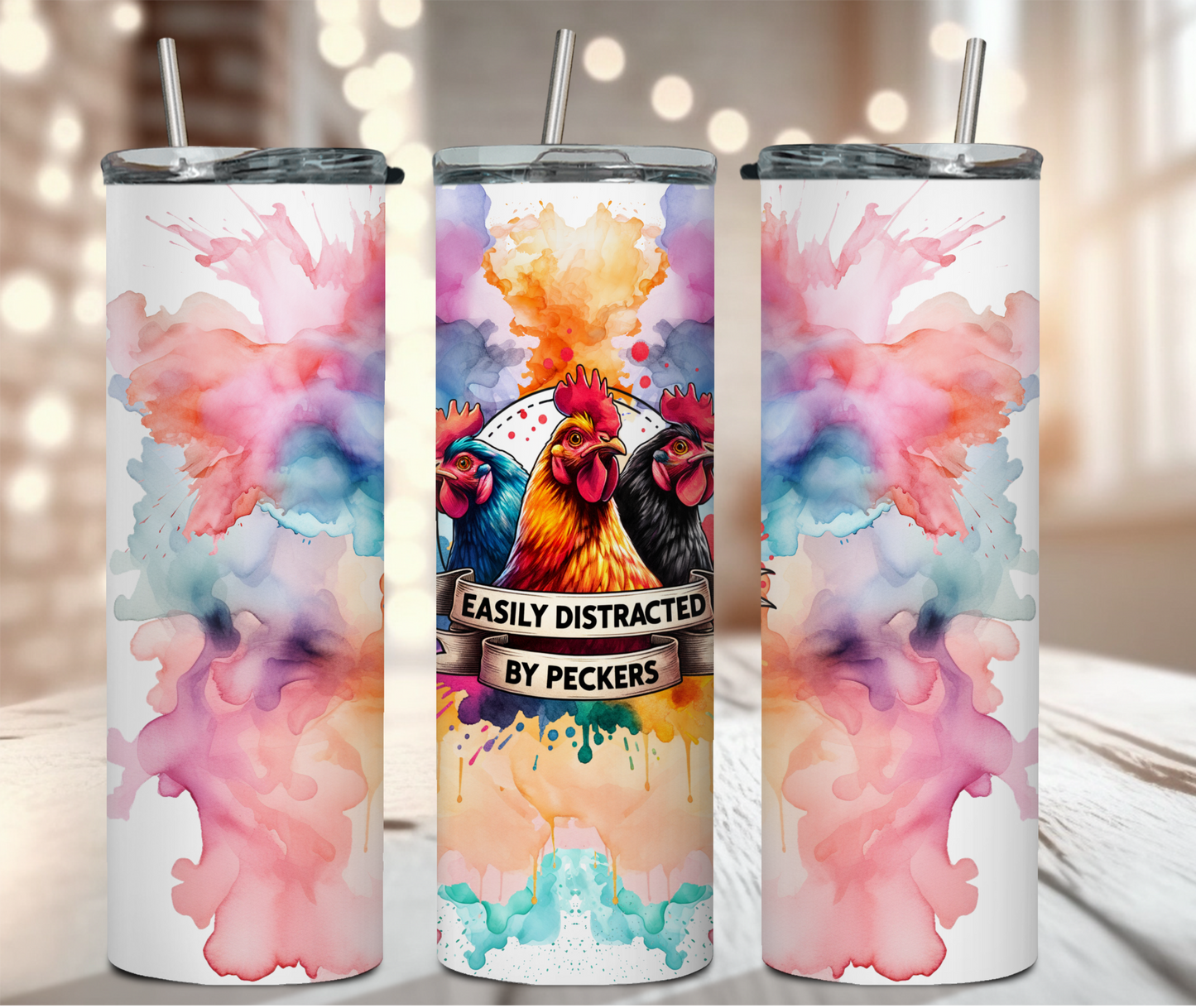20 oz DISTRACTED BY PECKERS Tumbler